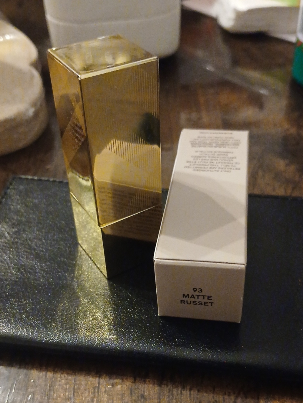 Burberry Gold Decorative Accent Box - Luxe # 93 Matte Russet